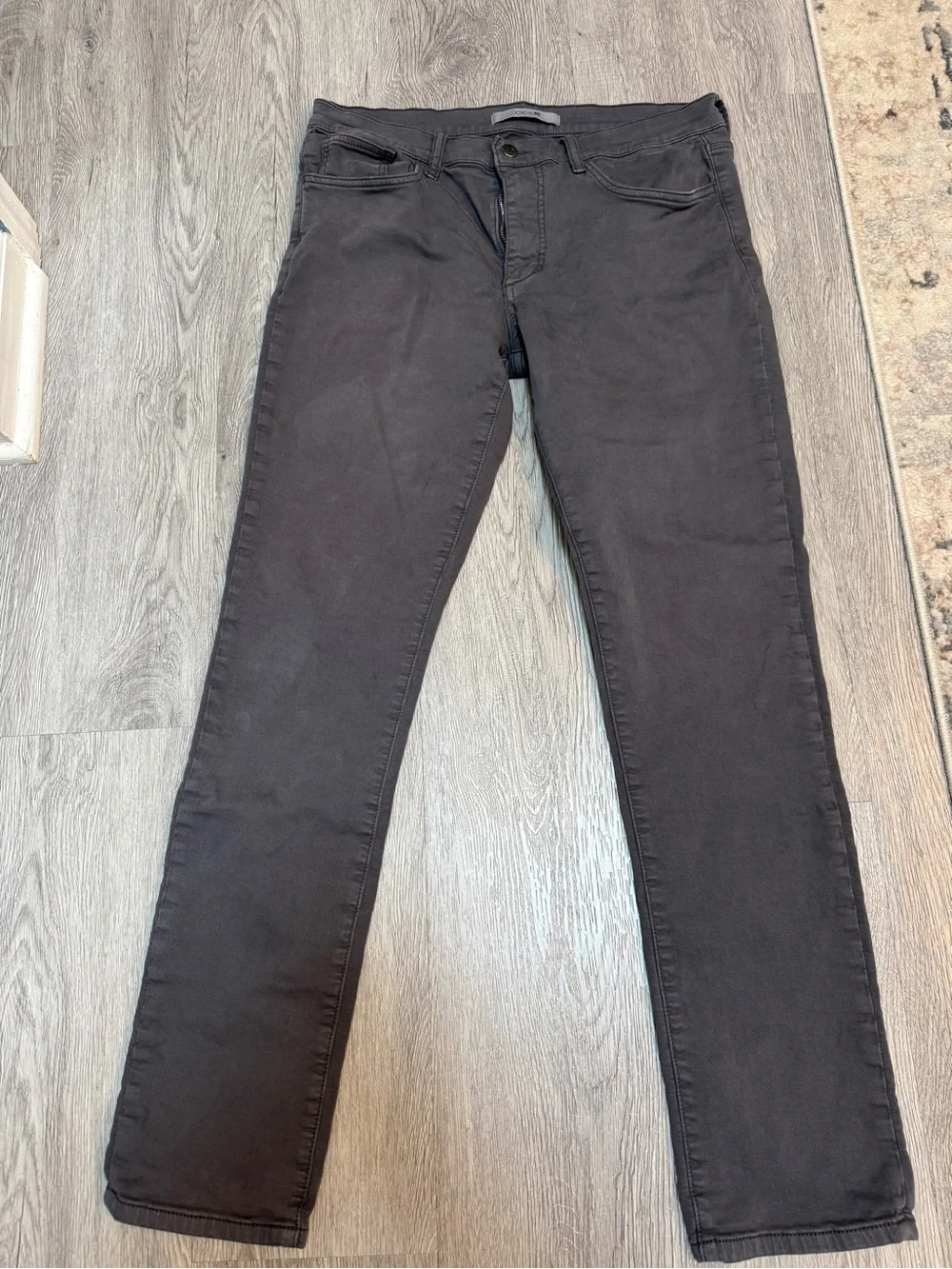 Joes Jeans Mens 33 Slim Fit Graphite Grey Denim Pants Washed Grey Designer Jeans